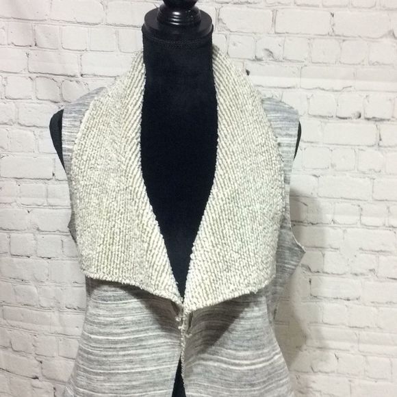 Faux Sherpa Cardigan Front Vest Small - Picture 3 of 15